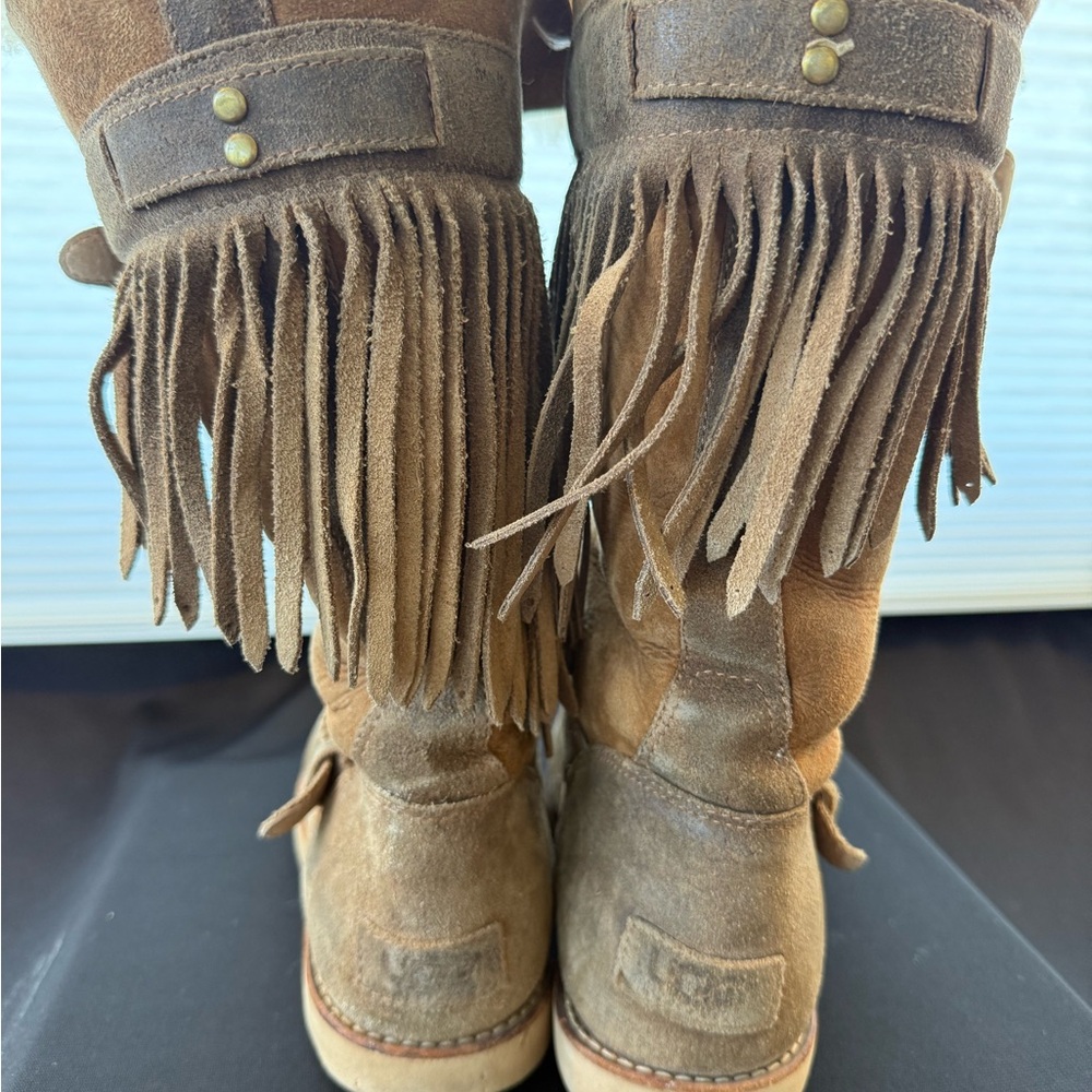 UGG Brown Fringe Boots